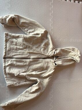lululemon athletica Cream Hooded Zip Jacket